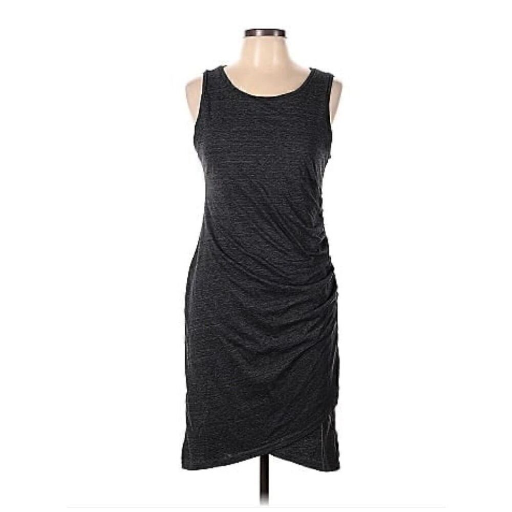 TREASURE & BOND Ruched Dress Women's Size XXS Grey Sleeveless Tulip Hem